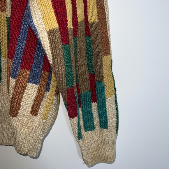 Blake & Manley hand knitted Striped Crewneck Sweater Colorful Striped Sweater - Picture 5 of 14